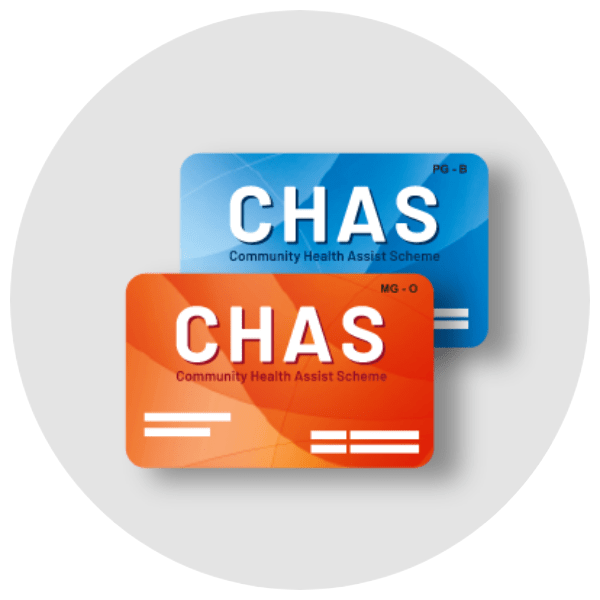Image of blue and orange CHAS Card